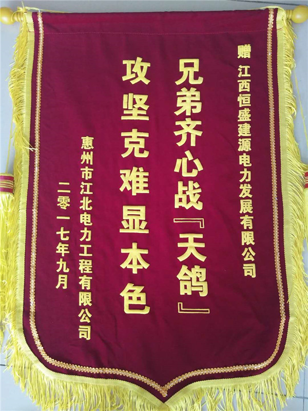 珠?？癸L(fēng)搶險(xiǎn)榮譽(yù)錦旗